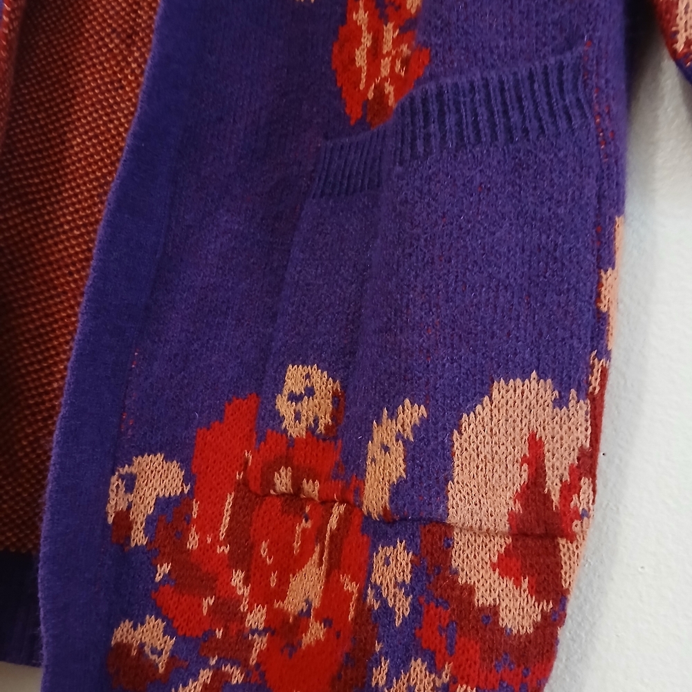 Bunulu woman, floral cardigan size S New With Difect - Picture 6 of 13